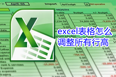 excel表格怎么调整所有行高 excel表格调整所有行高的方法