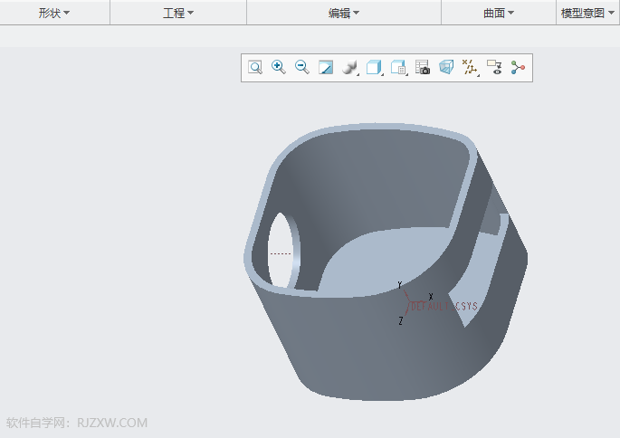 CREO零件如何以隐藏线显示
