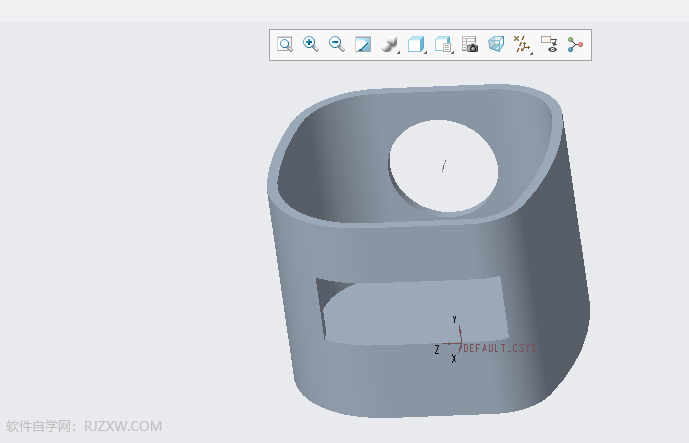 CREO如何让零件图进入FRONT视图