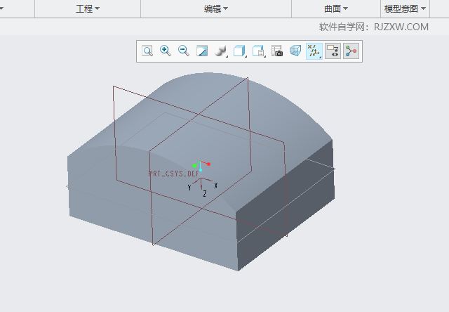 CREO如何隐藏平面显示的方法