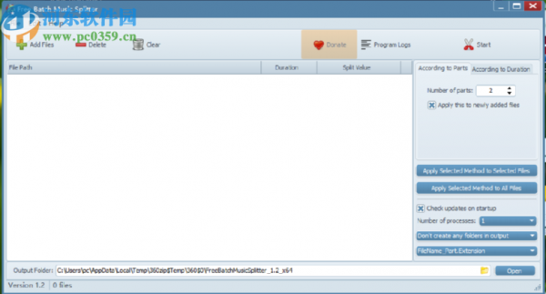 使用Free Batch Music Splitter分割音频文件的操作方法