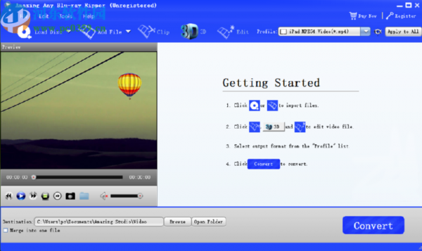 使用Amazing Any Blu ray Ripper转换3D视频的操作方法