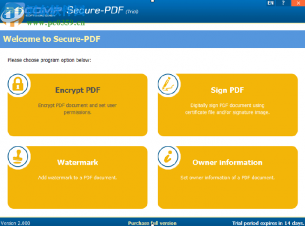 Secure-PDF Professional Edition加密PDF文件的操作方法