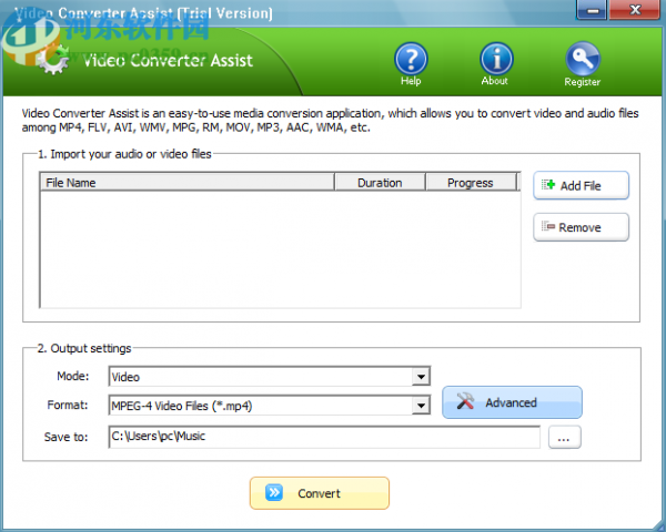 Video Converter Assist将AVI转换成MP4格式的方法步骤