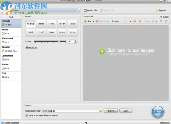 使用AnyPic Image Converter批量转换png图片的操作方法