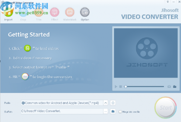 Jihosoft Video Converter剪切视频的方法