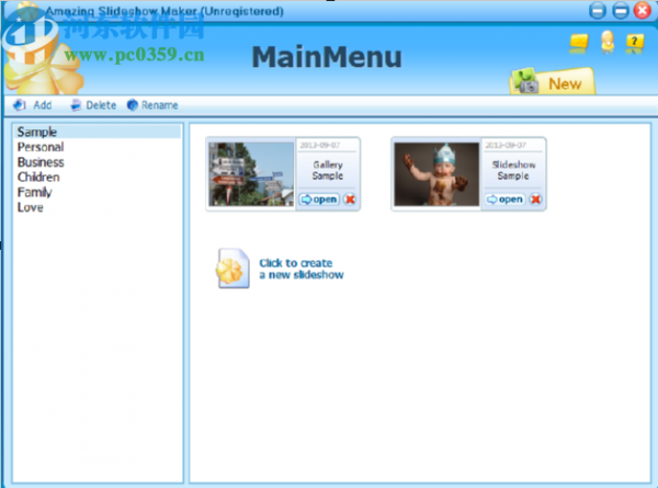 Amazing Slideshow Maker制作幻灯片的方法