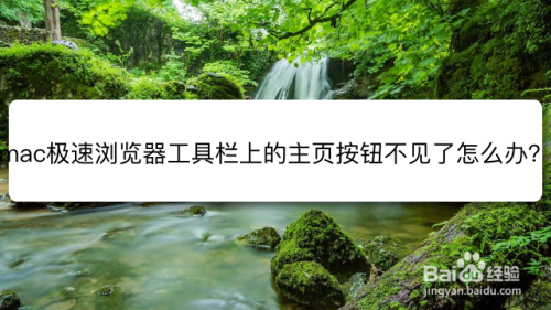 mac极速浏览器工具栏主页按钮消失了怎么办