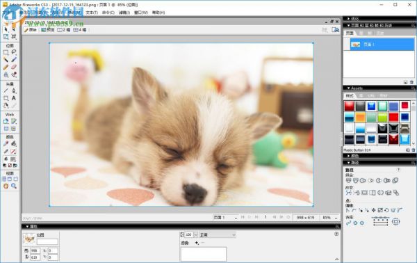 adobe fireworks cs3旋转图像的方法