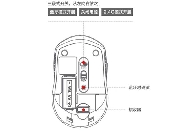 联想Howard双模鼠标如何绑定电脑