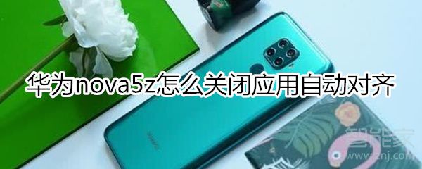 华为nova5z如何关掉应用自动对齐