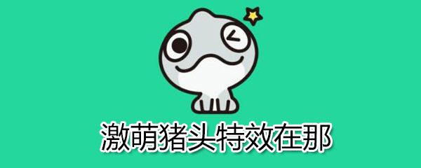 激萌猪头特效在哪？激萌猪头特效位置介绍