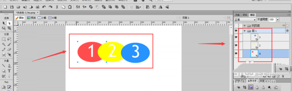 fireworks调整图形上下层关系的操作教程