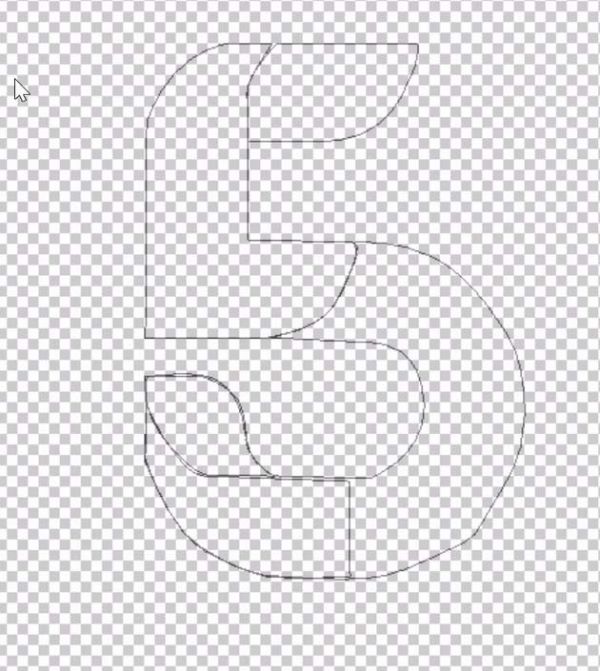 ps打造一款折叠数字字体效果的操作流程