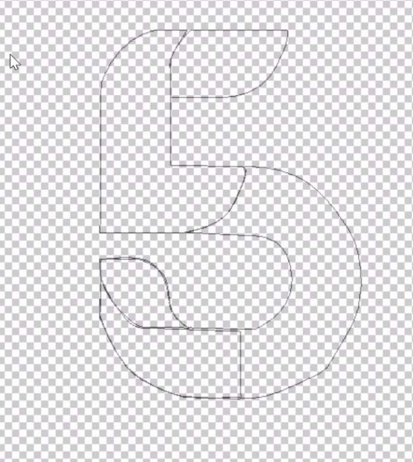 ps打造一款折叠数字字体效果的操作步骤