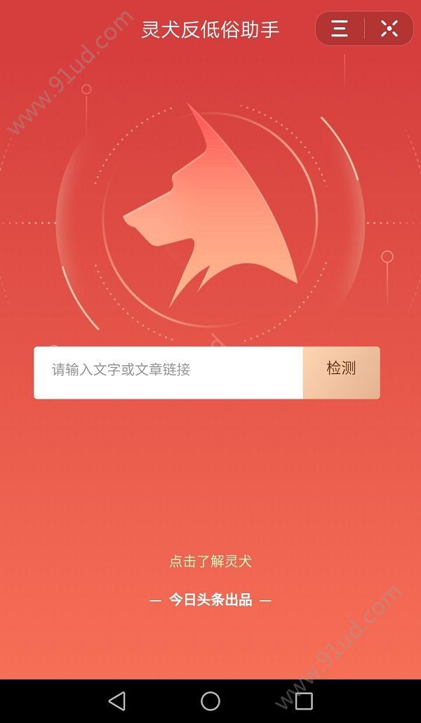 今日头条上线“灵犬”小程序将对外开放反低俗技术模型！