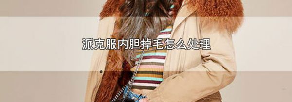 派克服内胆掉毛怎么处理