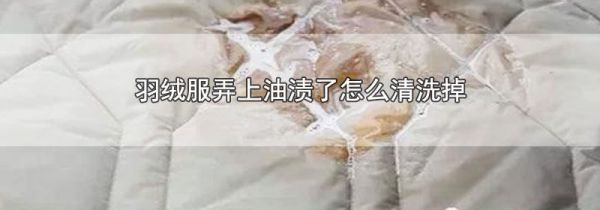 羽绒服弄上油渍了怎么清洗掉
