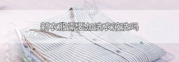 新衣服需要加洗衣液洗吗