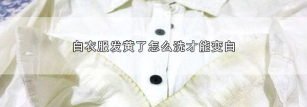 白衣服发黄了怎么洗才能变白