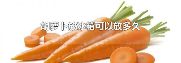胡萝卜放冰箱可以放多久