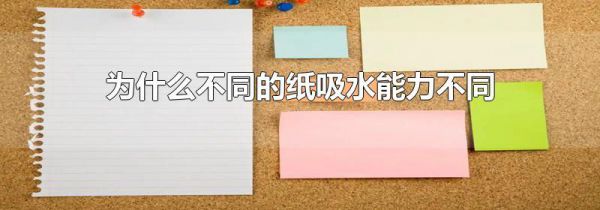 为什么不同的纸吸水能力不同