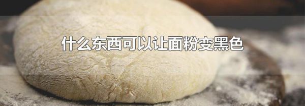 什么东西可以让面粉变黑色