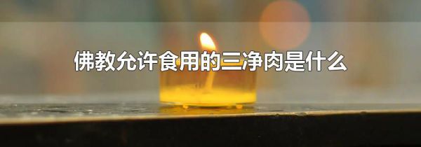 佛教允许食用的三净肉是什么