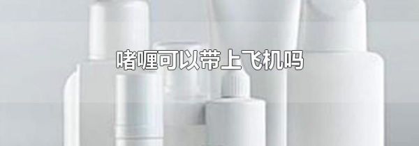 啫喱可以带上飞机吗
