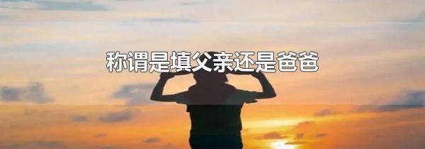 称谓是填父亲还是爸爸