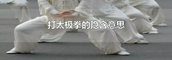 打太极拳的隐含意思
