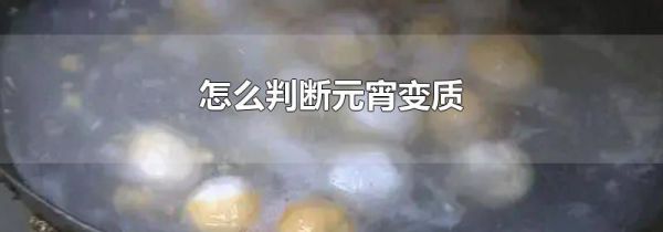 怎么判断元宵变质