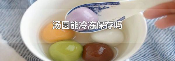 汤圆能冷冻保存吗