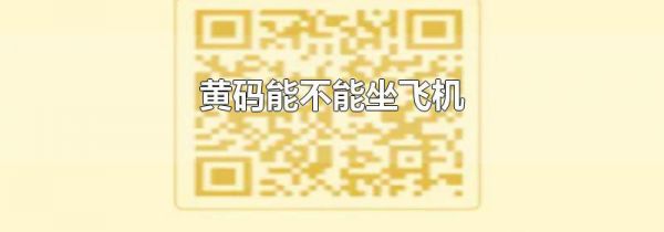 黄码能不能坐飞机