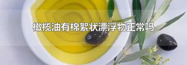 橄榄油有棉絮状漂浮物正常吗
