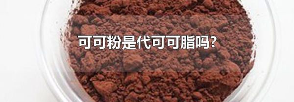 可可粉是代可可脂吗?