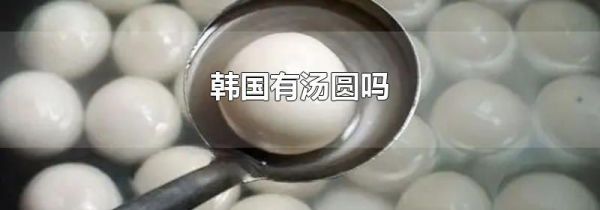 韩国有汤圆吗