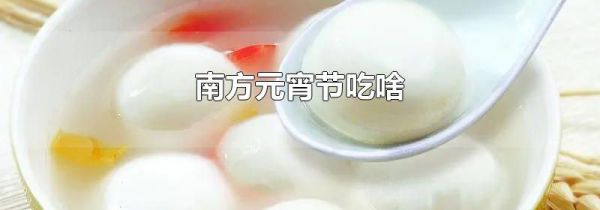 南方元宵节吃啥