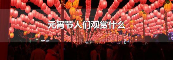 元宵节人们观赏什么