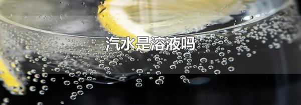 汽水是溶液吗