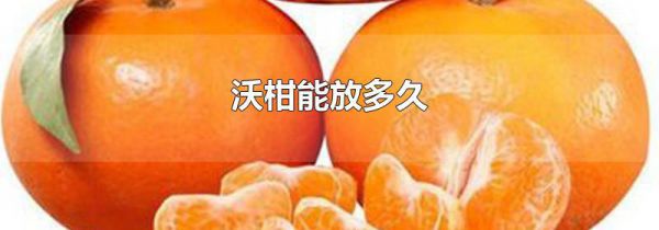 沃柑能放多久