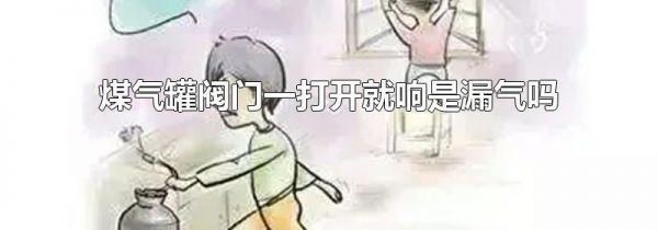 煤气罐阀门一打开就响是漏气吗