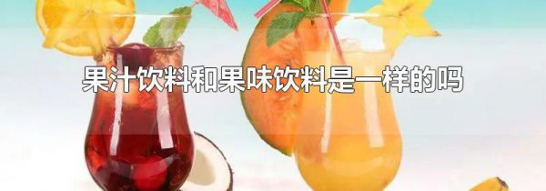 果汁饮料和果味饮料是一样的吗