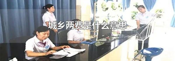 城乡两费是什么意思