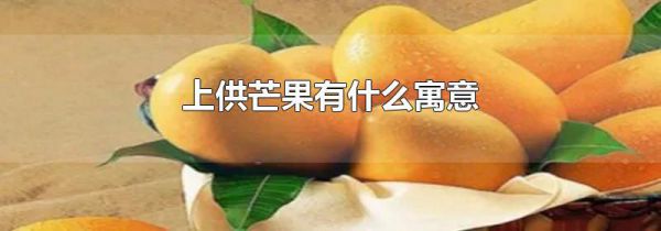 上供芒果有什么寓意