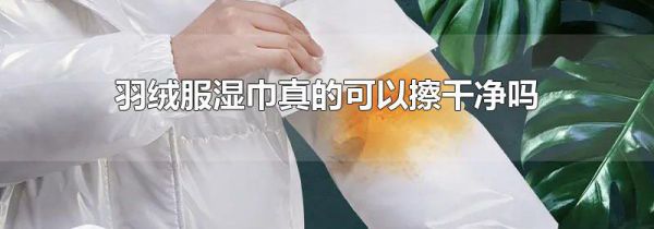 羽绒服湿巾真的可以擦干净吗