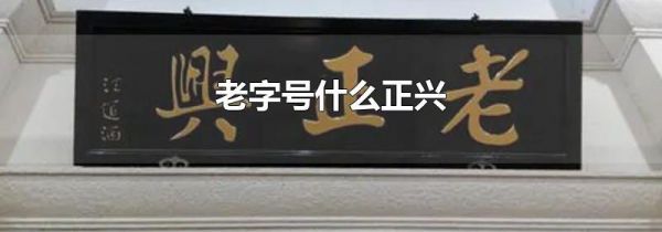 老字号什么正兴