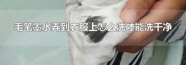毛笔墨水弄到衣服上怎么洗才能洗干净