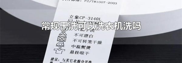 常规干洗可以洗衣机洗吗