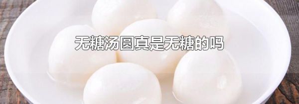 无糖汤圆真是无糖的吗